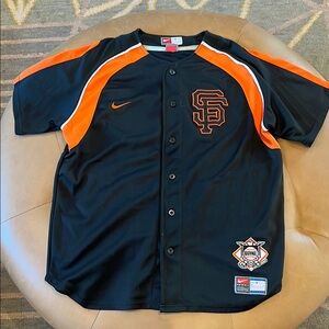 Nike sf giants Black and Orange Baseball Jersey